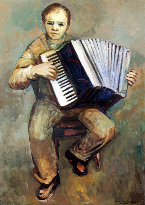 Accordion Player by Ian Armstrong